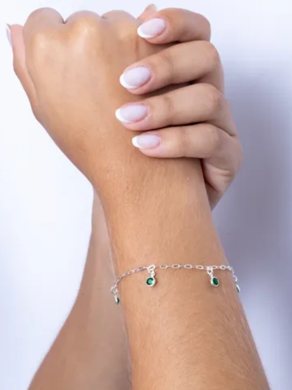 Pulseira Pontos de Luz Verde