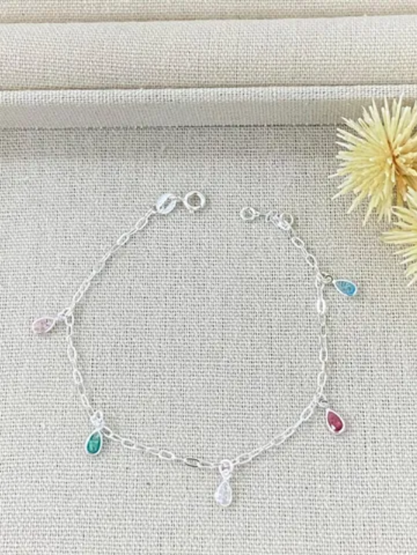 Pulseira Com Gotas Coloridas