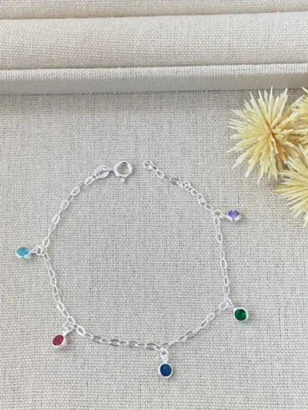 Pulseira com Cinco Pedra