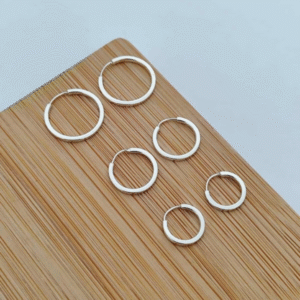 Trio Argolas em Fio Quadrado